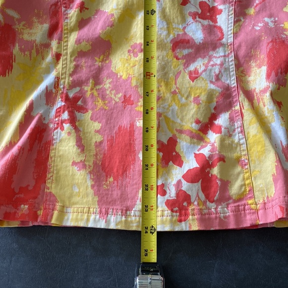NWOT Denim & Co watercolor print Jean jacket. Size M. - Picture 5 of 6